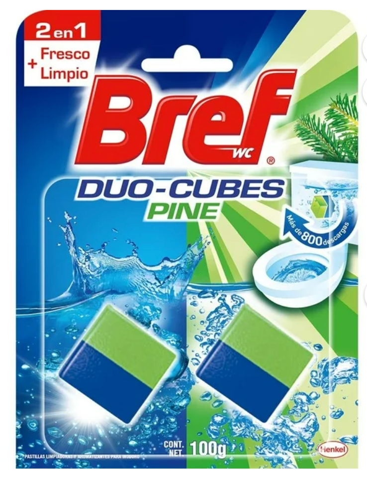 Bref Pastillas limpiadoras para WC aroma pino